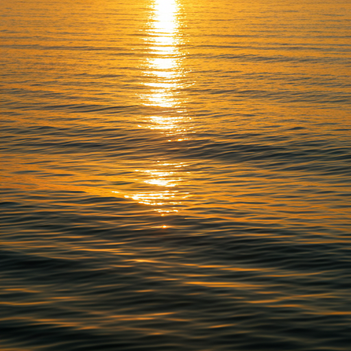 Olas del mar en calma al amanecer